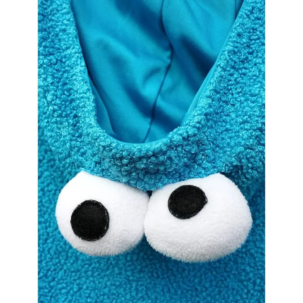 Cookie Monster Sherpa Hooded Dress Womens M Sesame Street Spirit Halloween